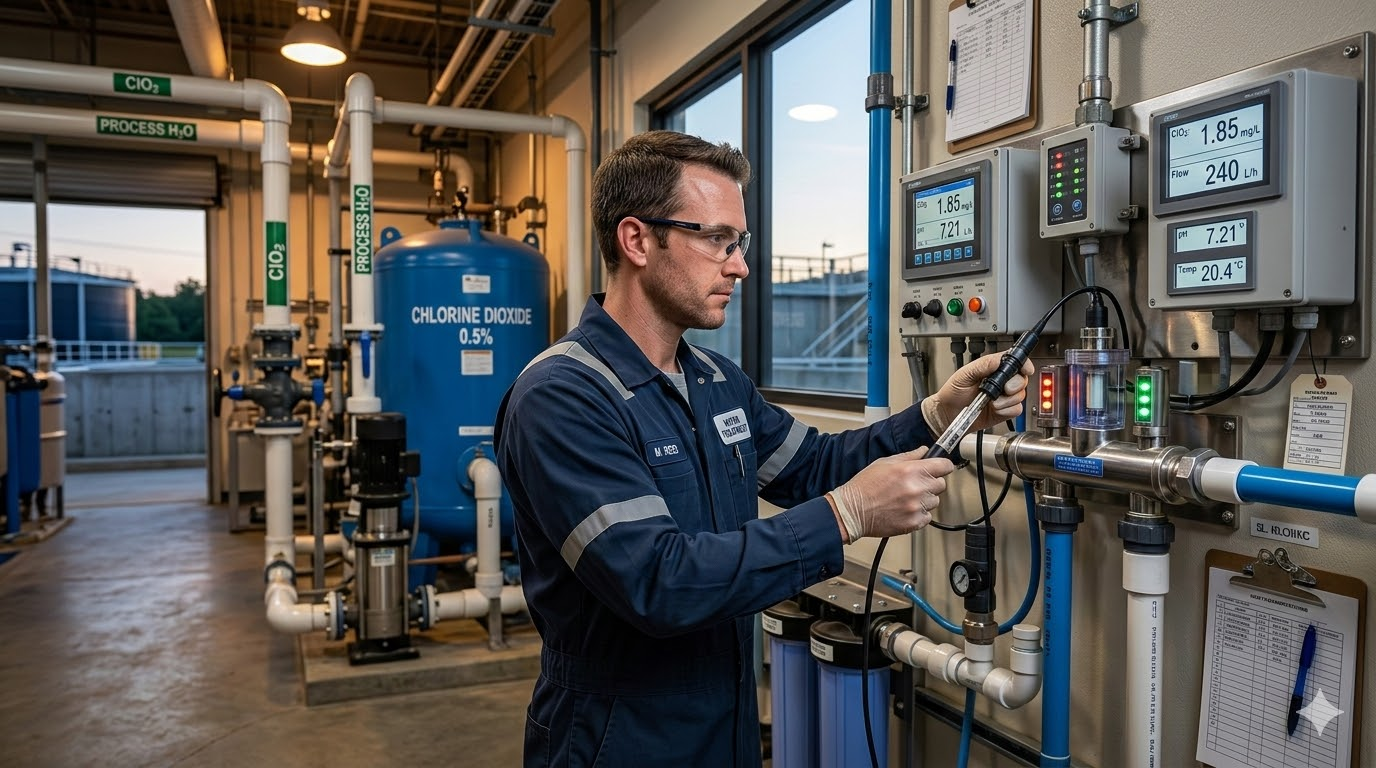 ClO2 Monitoring in Water Treatment: Sensor Types, Methods & Compliance